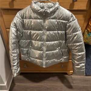 Time and Tru Metallic Silver Jacket